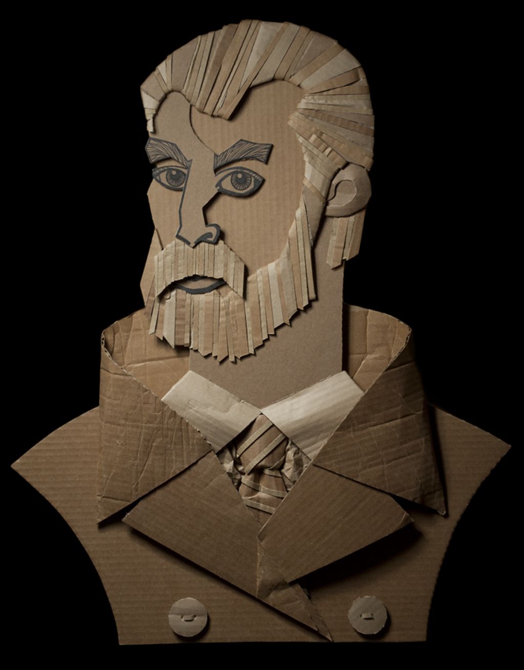 Cardboard Portrait Art