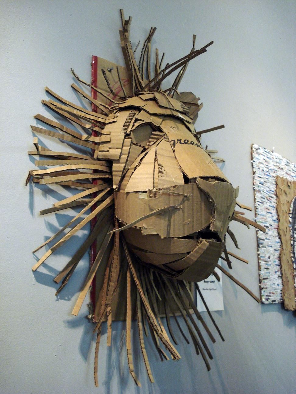 Cardboard Art - Lion Sculpture