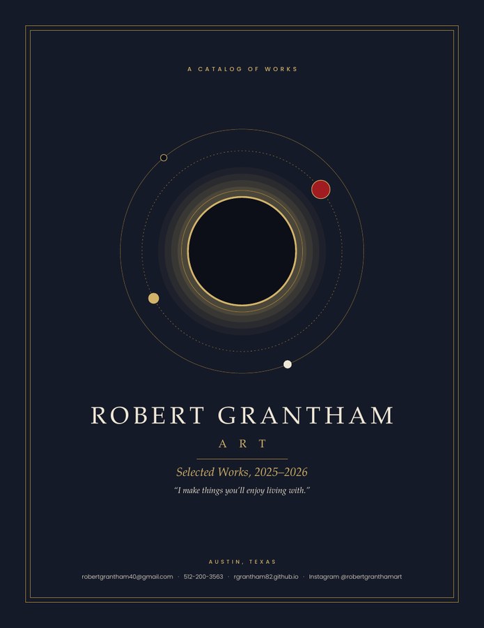 Catalog cover: Robert Grantham Art, Selected Works 2025–2026
