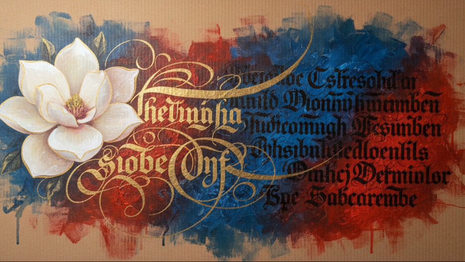 Calligraphic abstract painting by Robert Grantham