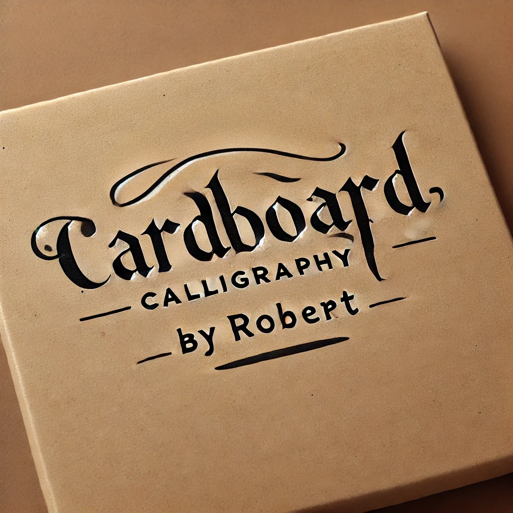 Cardboard Calligraphy by Robert - Modern Calligraphy Logo