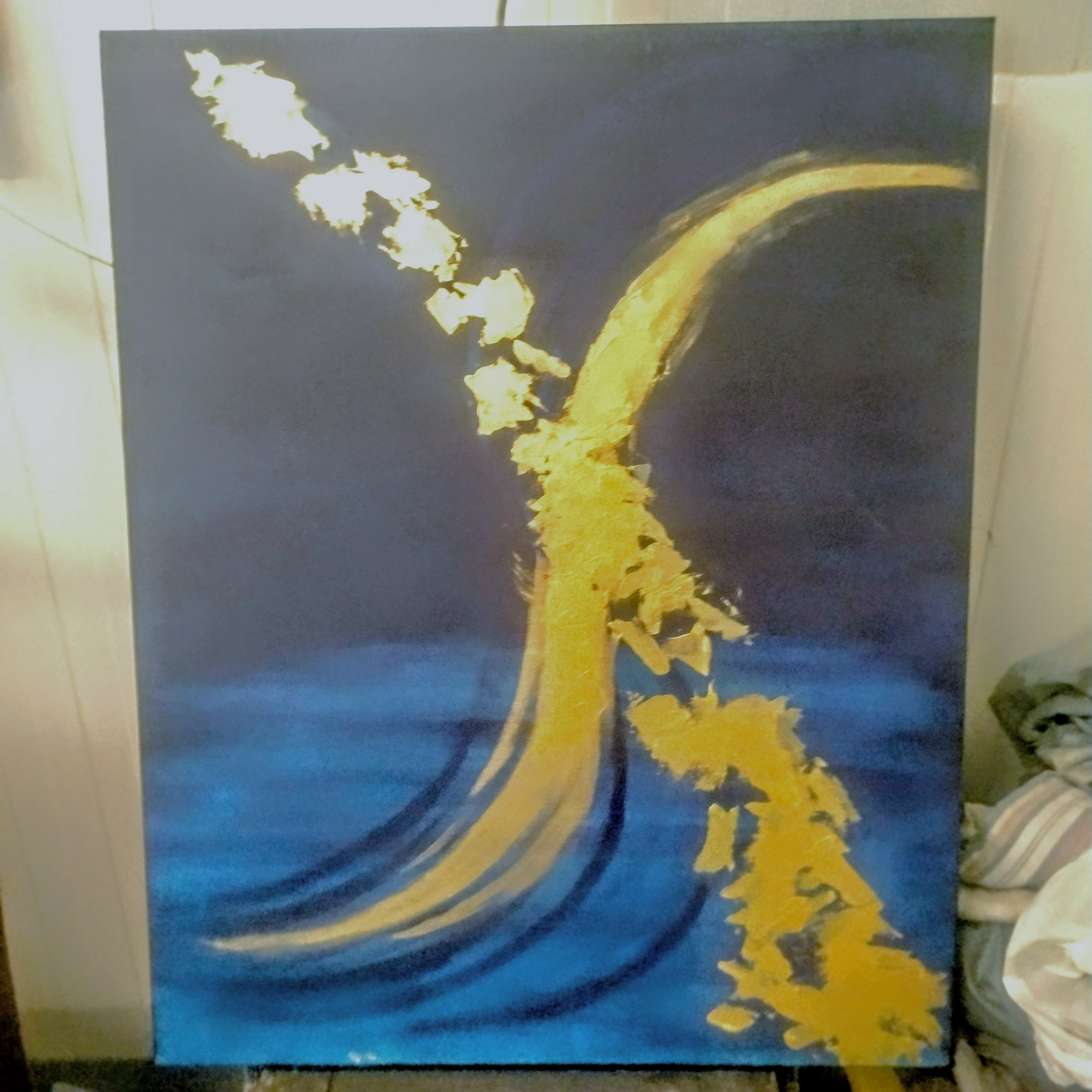 Aurum Rising — acrylic on canvas by Robert Grantham